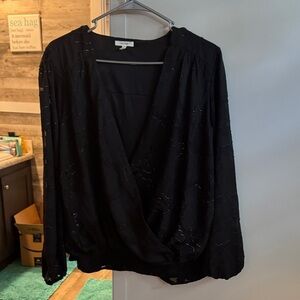 Maurices Black Textured Blouse